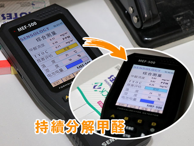 持續分解甲醛